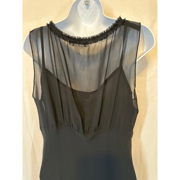 VTG CDC Dress Black 10 Sheer 2 Layers Asymmetrical Whimisgoth Dark Fairy - Picture 8 of 16